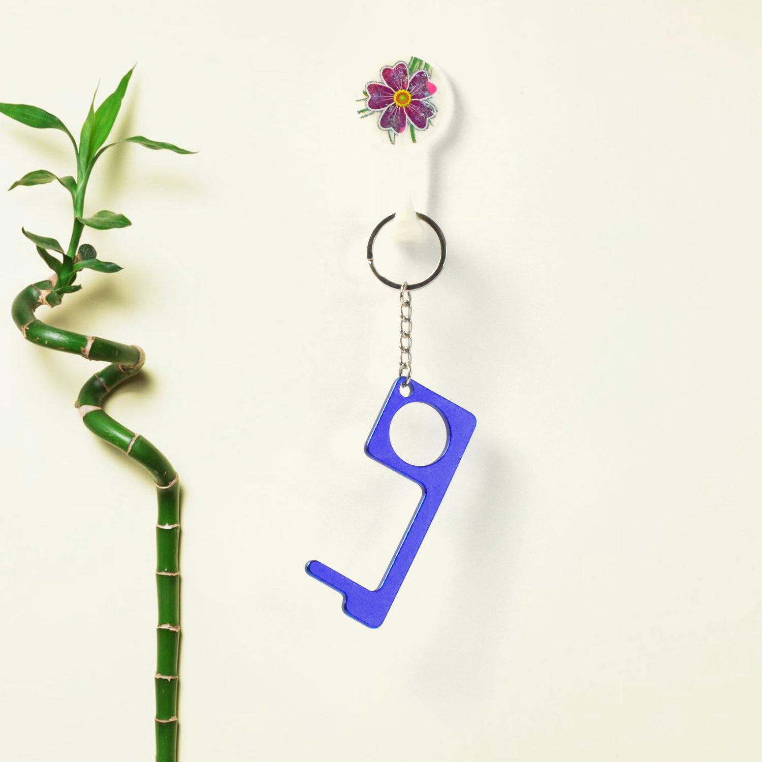 Metal Key Shape Keychain Door Opener Tool (1 Pc) Metal Key Shape Keychain Door Opener Tool (1 Pc)